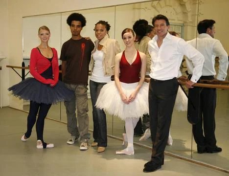  Akala, Ms Dynamite and Lord Sebastian Coe with English National Ballet Da... Stock Photos
