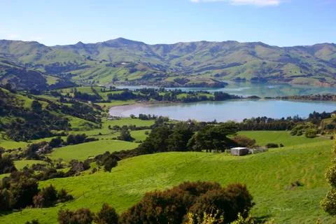 Akaroa Harbour Foto stock