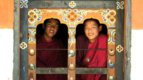 Akhang Monastery, Pana, Bhutan Stock Footage