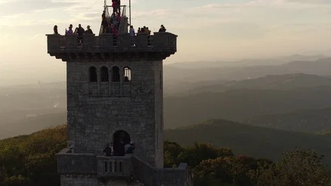 Akhun Tower at Sunset  Video stock 83384291