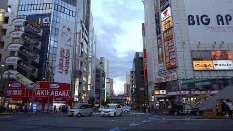 Akihabara Electronic Town During Evening in Tokyo, Japan Stock Footage 269152765