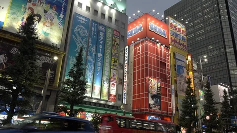 Akihabara by night Video stock 96003490