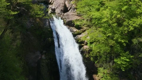 Akiu Falls in Spring Stock Footage 239230668