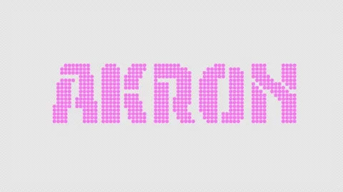 Akron. Animated motion text. Transparent Alpha channel. 4K video. Isolated Stock Footage 154976891