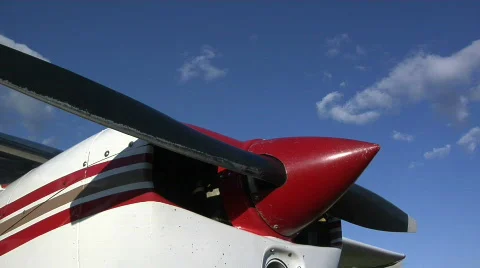 Akron, Ohio: Timelapse Single Engine Plane Prop 스톡 동영상 136841