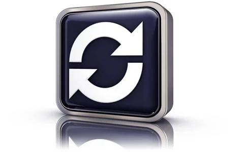 Aktualisieren high resolution rendering of a sync icon Copyright: xZoonar.... Stockfoto's