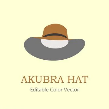 Akubra hat  simple flat vector illustration Stock Illustration