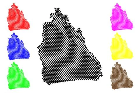 Akwa Ibom State map vector.... Stock Illustration