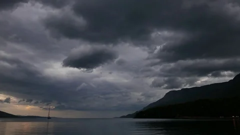 Akyaka Coastline on a Cloudy Day 스톡 동영상 85242520