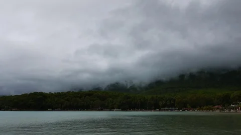 Akyaka Coastline on a Cloudy Day (Partial Time Lapse) 스톡 동영상 85280848