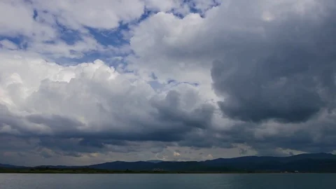 Akyaka Coastline on a Cloudy Day  (Time Lapse) Stock Footage 76938830