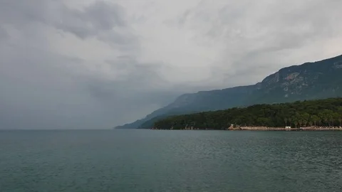 Akyaka Sea View  (Light Rain) Video stock 76973548