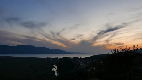 Akyaka Town at Sunset Stock Footage 85518465
