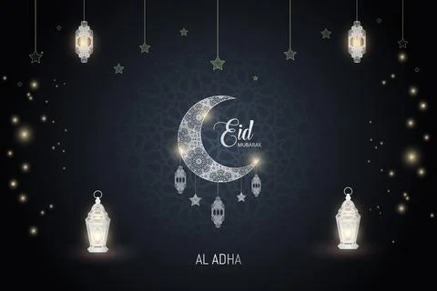 Al Adha Eid Mubarak background design Stock Illustration