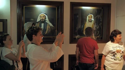 Al Ain, UAE - December 15, 2019: Zayed bin Sultan Al Nahyan Museum in Al Ain. Stock Footage 125640356