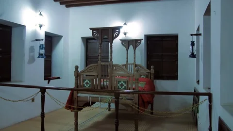 Al Ain, UAE - December 15, 2019: Rooms inside Zayed bin Sultan Al Nahyan Museum Stock Footage 125640599