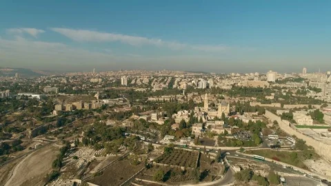 Al-Aqsa Mosque, also known as Al-Aqsa and Bayt al-Maqdis dome of the rock Vídeo Stock 83423149
