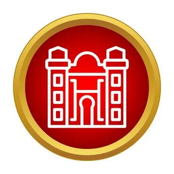 Al aqsa mosque icon symbolizing religious building architecture Ilustración de archivo