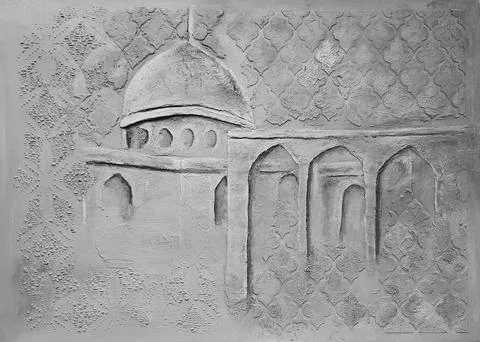 Al-Aqsa Mosque Stock Illustration