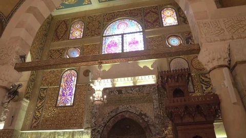 Al Aqsa Mosque Interior Dome Video stock 82656070