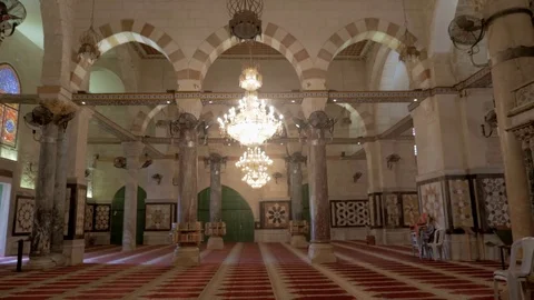 Al Aqsa Mosque Interior Video stock 82655996