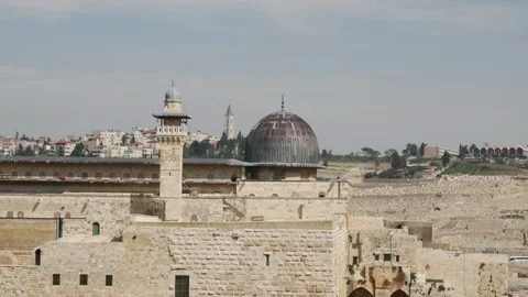 Al-Aqsa Mosque in Jerusalem on the top of the Temple Mount. Stock-Footage 101739059