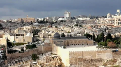 Al-Aqsa Mosque as viewed from Olives Mou... | Stock Video | Pond5