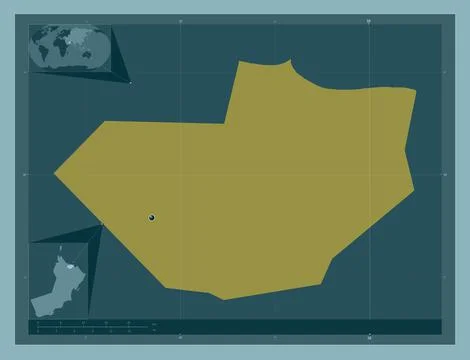 Al Batinah South, Oman. Solid color shape Stock Illustration