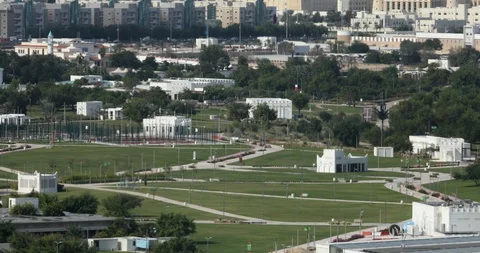 Al Bidda park area in Doha,Qatar Video stock 121848193