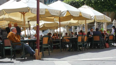 Al fresco dining Stock Footage 37655445