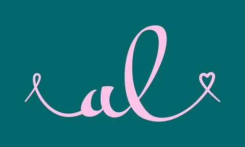 AL initial wedding monogram calligraphy vector illustration. Hand drawn let.. Stock Illustration