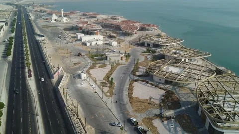 Al Khobar Bayfront Coastal Development and Reclamation Project in Saudi Arabia Stock Footage 335292463
