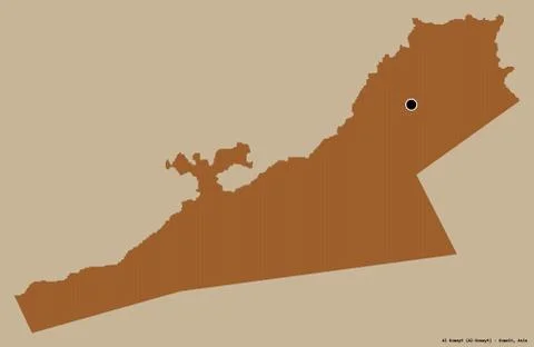 Al Kuwayt, province of Kuwait, on solid. Pattern Illustrazione stock