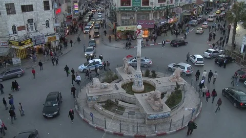 Al-Manara Square Time-Lapse Video stock 77049128