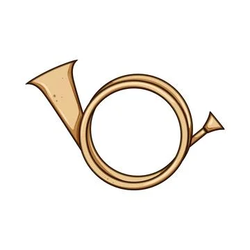 Al post horn cartoon vector illustration Illustrazione stock