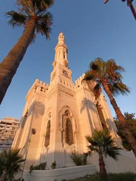 Al-Qaed Ibrahim Mosque - El-Raml station - Alexandria, Egypt, July 28, 2022 Stock Photos