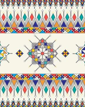 Al-Qatt Al-Asiri pattern 56 Illustrazione stock
