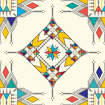 Al-Qatt Al-Asiri pattern  스톡 일러스트