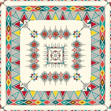 Al-Qatt Al-Asiri pattern  Illustrazione stock