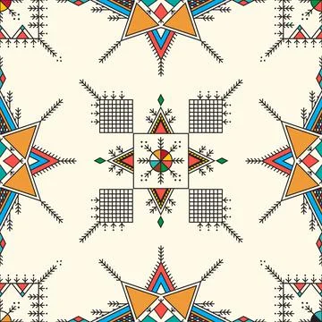 Al-Qatt Al-Asiri pattern 스톡 일러스트