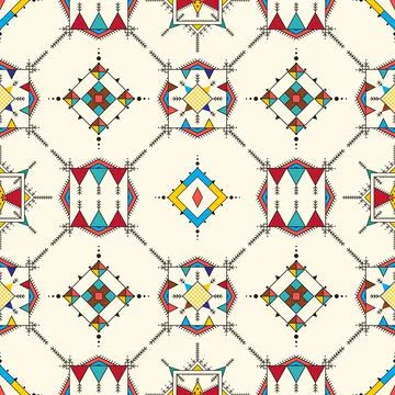 Al-Qatt Al-Asiri pattern 스톡 일러스트