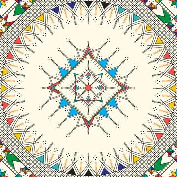 Al-Qatt Al-Asiri pattern 스톡 일러스트