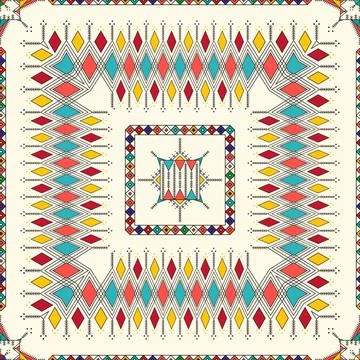 Al-Qatt Al-Asiri pattern Stock Illustration