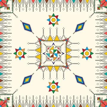 Al-Qatt Al-Asiri pattern 스톡 일러스트