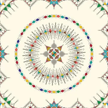 Al-Qatt Al-Asiri pattern 스톡 일러스트
