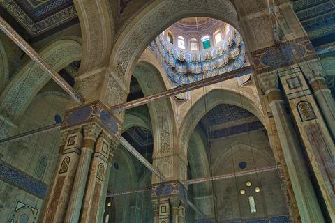 Al-Rifai Mosque ceiling Stock Photos