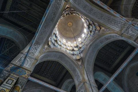 Al Rifai Mosque inside Dome and celling arts Stock Photos