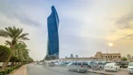 Al Tijaria Tower In Kuwait City Timelapse Hyperlapse. Kuwait, Middle East Stock Footage