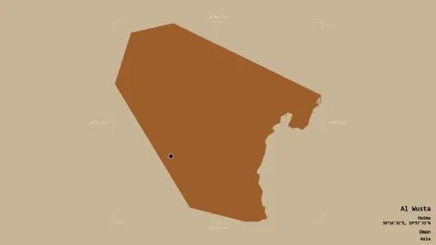 Al Wusta - Oman. Bounding box. Pattern Stock Illustration