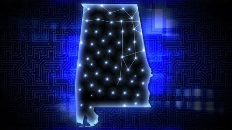 Alabama AI Data Center Network Technology   動画素材 344280586